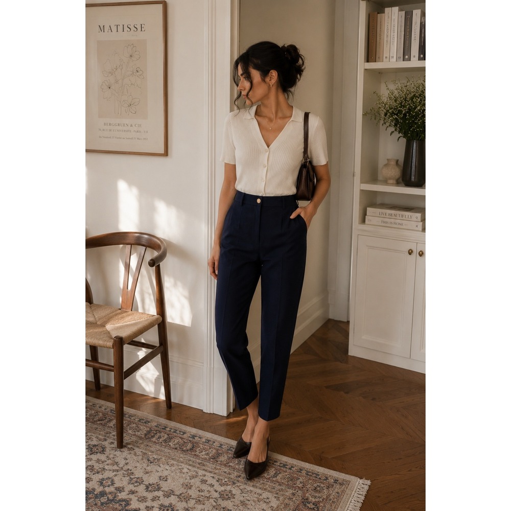 NWT Meg & Mart Petite Navy Pull On‎ Career Dress Pants PM Stretch